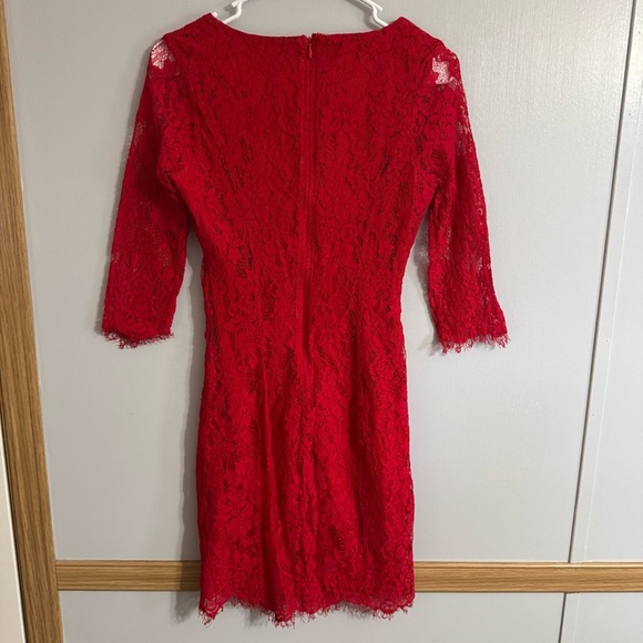 Covington Red All Over Lace Dress Size Small - Picture 2 of 9